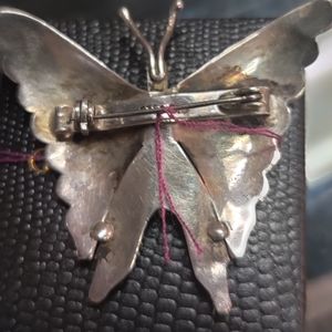 Sterling silver butterfly pin